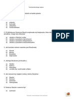 Przedwiośnie: Test Jednokrotnego Wyboru