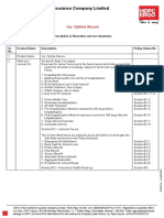 Customer Information Sheet: My: Optima Secure