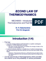 The Second Law of Thermodynamics: MECH0005 - Introduction To Thermodynamics and Fluid Mechanics