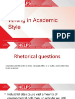 Writing in Academic Style - PPT (Lecture 22)