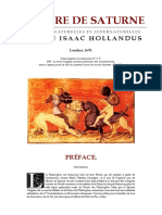 Johann Isaac Hollandus - L'Oeuvre de Saturne