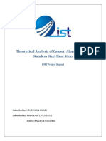 Theoretical Analysis of Copper, Aluminum and Stainless Steel Heat Sinks Performance