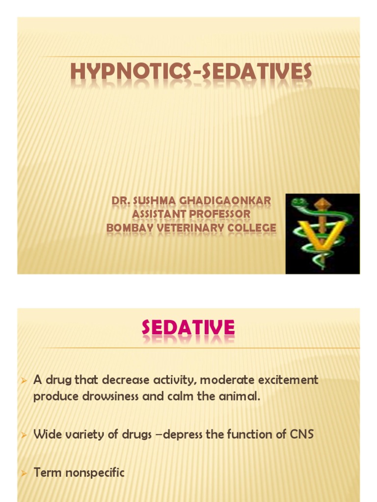 Sedative and Hypnotics | PDF | Drugs Acting On The Nervous System ...