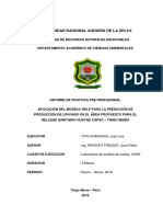 Aplicacion Del Modelo Help para La Prediccion de Produccion de Lixiviado en El Area Propuesto Par