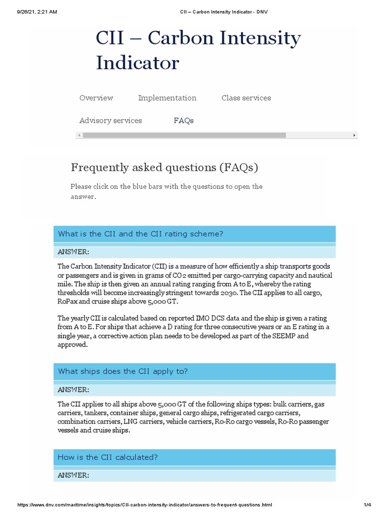 Understanding the Carbon Intensity Indicator | PDF | Ships | Emission ...