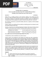 Question No.1 Is Compulsory. Answer Any Four Questions From The Remaining Five Questions. Working Notes Should Form Part of The Answer