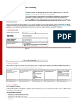 Checklist Course Descriptions Chemistry: 1. General Information