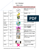 Unit 4 Worksheet Keep in touch يزيزع:ةدحولا هذه فادهأ قيقحت و ةباتكلا و ةءارقلا نم كنكمت فوس ةديدج تاملك ملعتن ايه ,بلاطلا Chat with my friend on