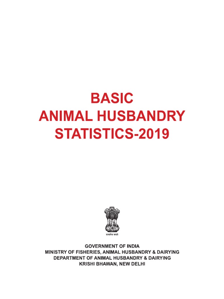 BAHS (Basic Animal Husbandry Statistics-2019) | PDF