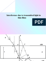 Interference Due To Transmitted Light in Thin Films