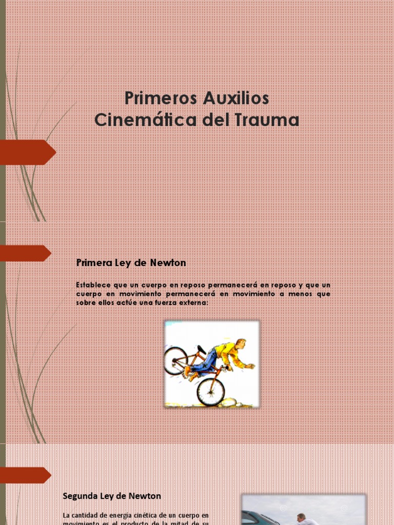 Cinemática del Trauma en Primeros Auxilios | PDF | Proyectiles | Lesión
