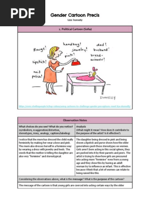 gender cartoons precis