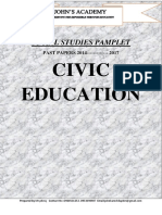 Civic Education: Social Studies Pamplet