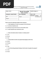 Devoir Surveillé: Please Answer The Following Multiple-Choice Questions