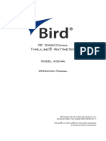 RF Directional Thruline® Wattmeter: MODEL 4304A Operation Manual