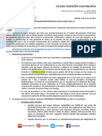 ACTUALIZACIÓN Protocolo de Actuación COVID 2021-22