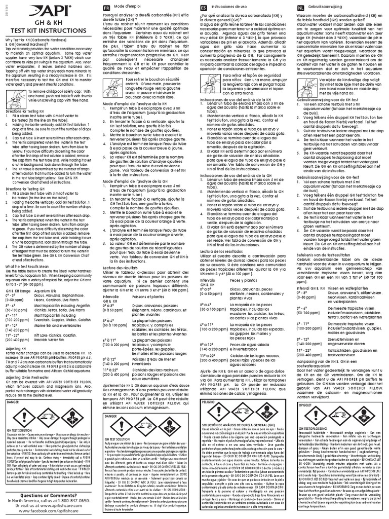 KH Test Kit Instruction Manual PDF