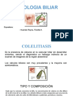 PATOLOGIA BILIAR- COLELITIASIS