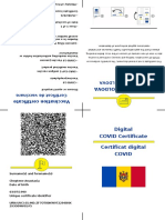 Moldovan vaccination certificate