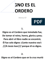 047 DIGNO ES EL CORDERO