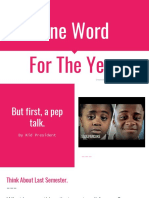 One Word For The Year Powerpoint With Examples