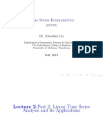 Time Series Econometrics: Dr. Xiaochun Liu