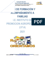 Plan de Formacion y Acompañamiento A Familias IPA 2021