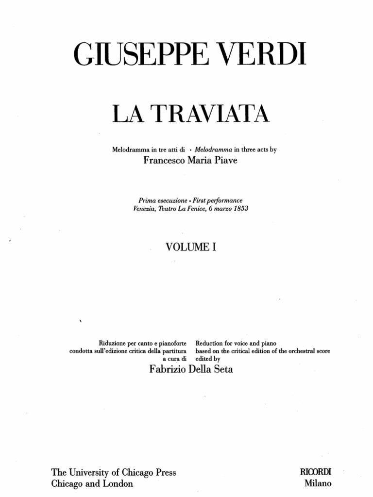 La Traviata (Ricordi Critical Edition) 2 | PDF