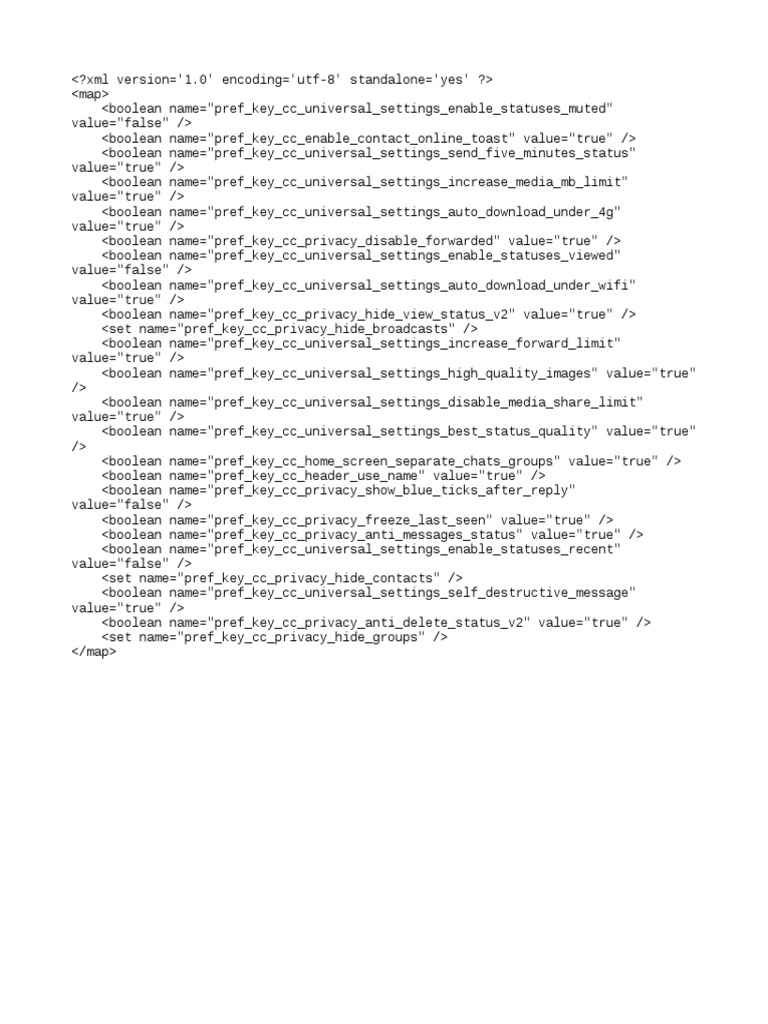 Privacy and Media Settings XML | PDF