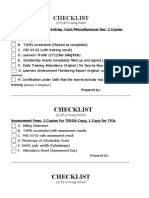 Scholarship Checklist A