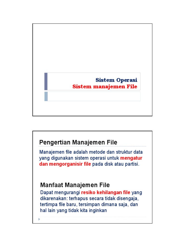 Manfaat dan Fungsi Manajemen File | PDF