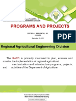 Programs and Projects: Department of Agriculture Regional Field Office 10 Regional Agricultural Engineering Division