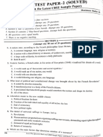 Model Test Paper Class 10 SST 2022