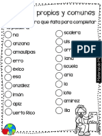 Nombres Propios y Comunes