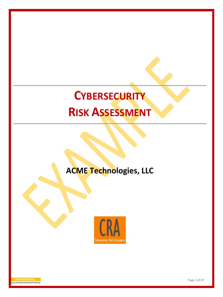 Cybersecurity Risk Assessment Overview | PDF | Internal Control | Risk