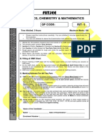 Fiitjee: Physics, Chemistry & Mathematics