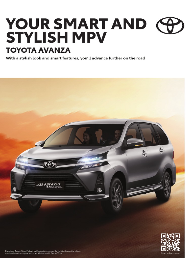 Your Smart And Stylish Mpv Toyota Avanza Pdf Wheeled Vehicles
