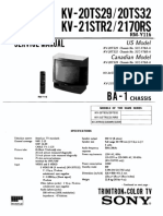 Sony Kv-20ts29 Ts32 Kv-21str2 2170rs Chassis Ba-1