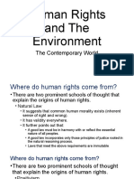 Human Rights and Environment: HR Origins and Debates