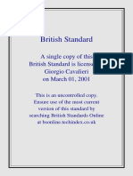 British Standard: A Single Copy of This British Standard Is Licensed To Giorgio Cavalieri On March 01, 2001