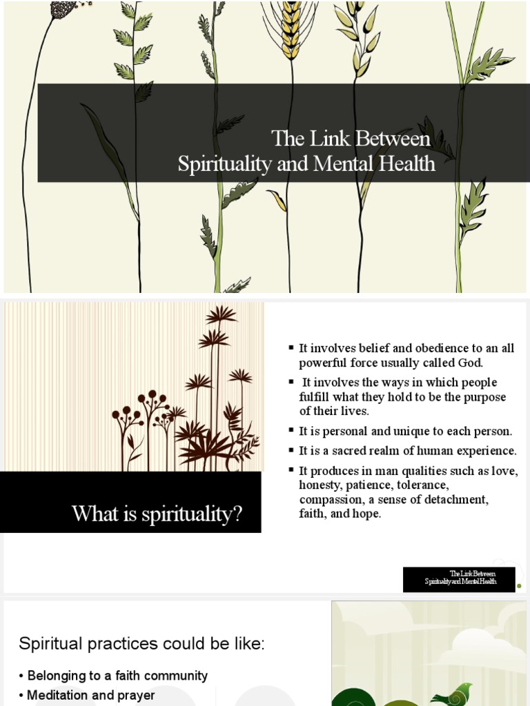 WEBINAR PPT - The Link Between Spirituality and Mental Health | PDF ...