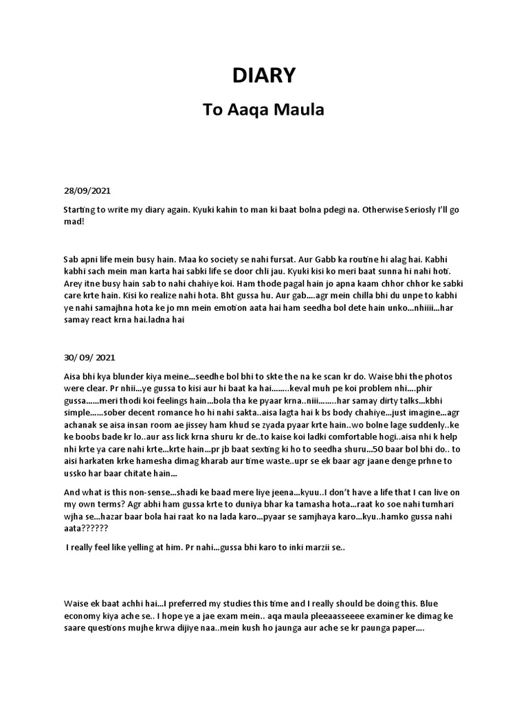 Diary of Frustrations and Emotions | PDF