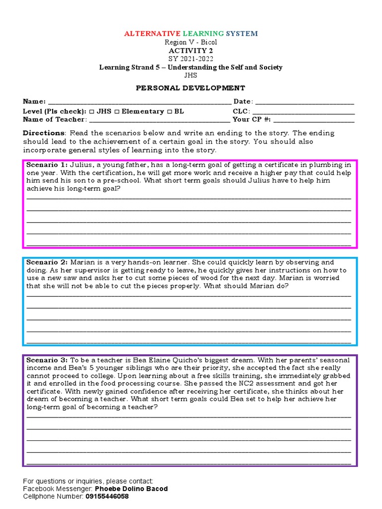 Personal Development Goals in ALS | PDF | Applied Psychology | Pedagogy