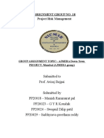 Assignment Group No - 18 Project Risk Management