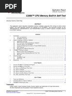 C2000™ CPU Memory Built-In Self-Test: Application Report