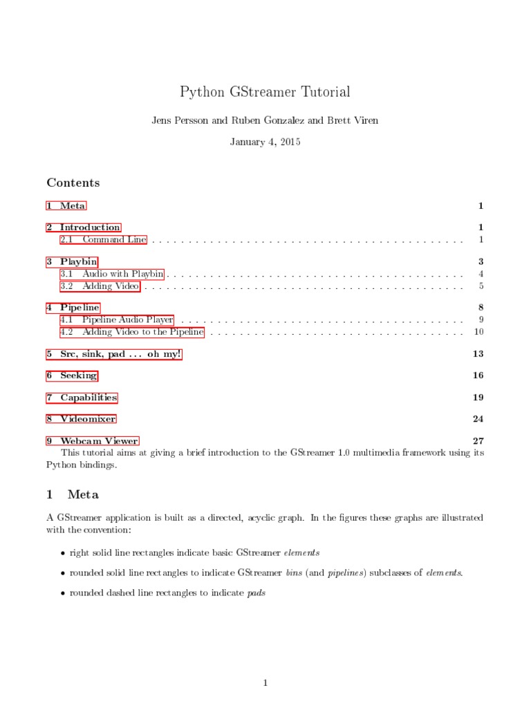 Dokumen Tips Python Gstreamer Tutorial Github Pages Python Gstreamer