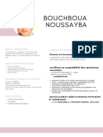 Bouchboua Noussayba: Profil Personnel Formation Professionnelle