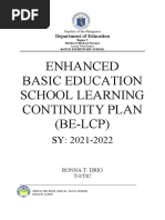 Enhanced Basic Education School Learning Continuity Plan (BE-LCP)