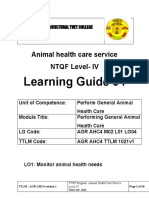 Learning Guide 04: Animal Health Care Service NTQF Level-IV