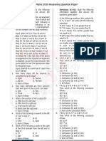 SBI PO Main 2016 Question Paper With Solution (Reasoning Ability)